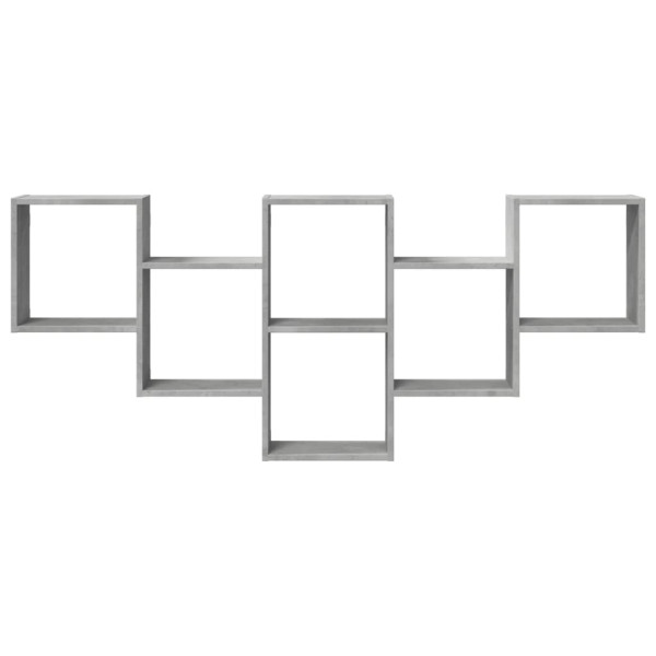 Estantería de pared madera ingeniería gris hormigón 159x18x66cm M 4