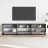 Mueble de TV madera de ingeniería gris Sonoma 180x40x46 cm 3