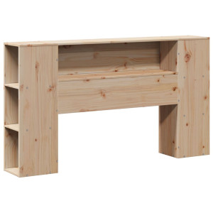 Cabecero de cama con almacenaje madera maciza de pino 160 cm H