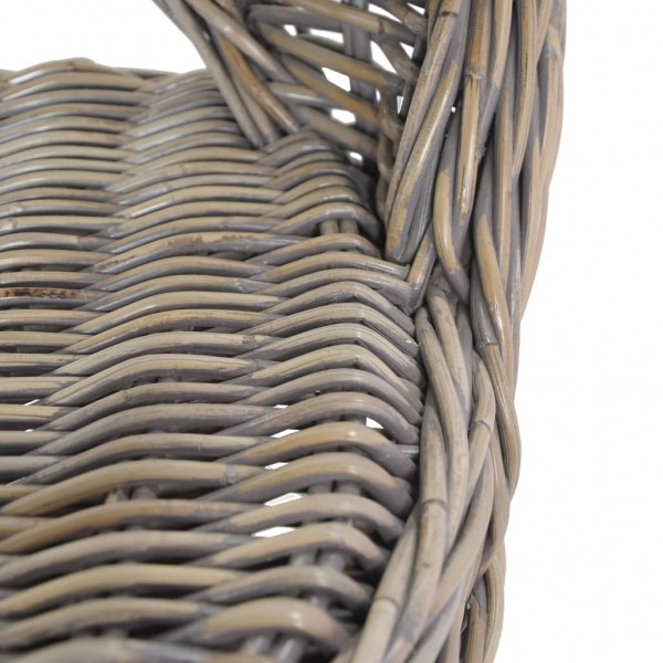 Butaca de ratán kubu gris M 5