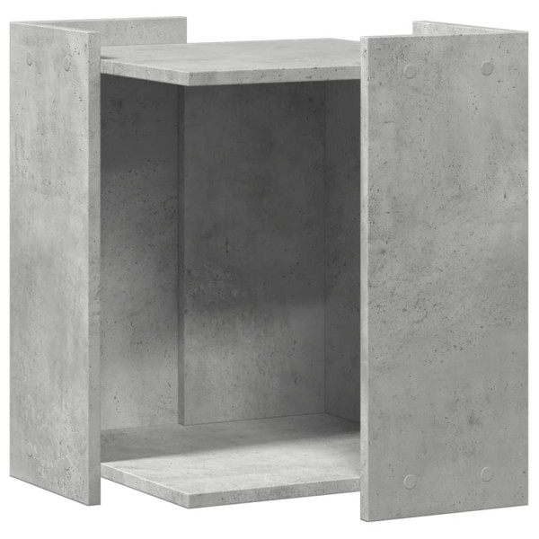 Mueble arenero de gatos madera gris hormigón 42x42x51 cm M 2