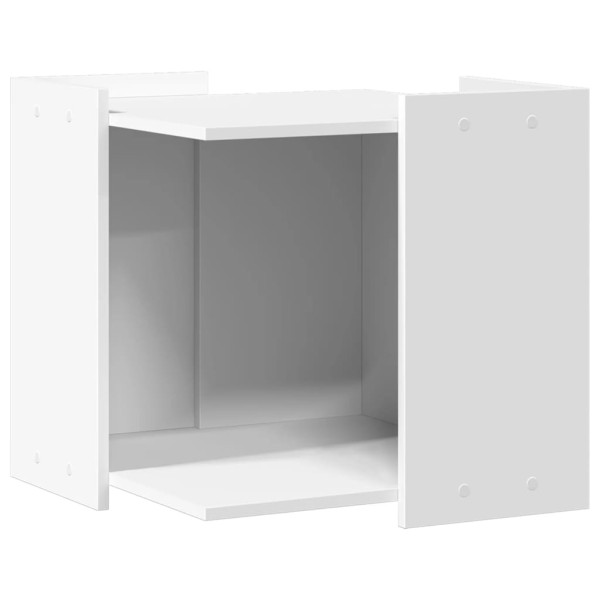 Mueble arenero para gatos madera ingeniería blanco 53x53x51 cm M 2