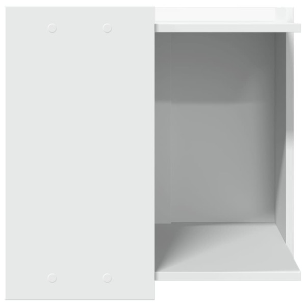 Mueble arenero para gatos madera ingeniería blanco 53x53x51 cm M 5