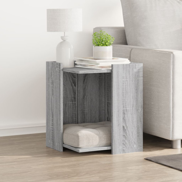 Mueble arenero para gatos madera gris Sonoma 42x42x51 cm M 3