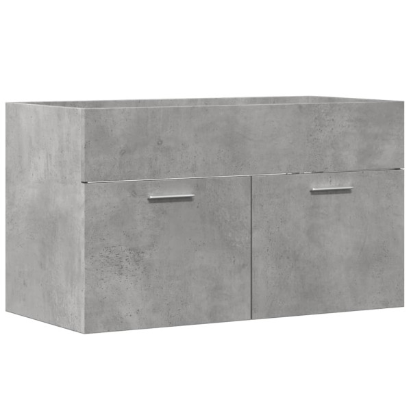 Armario para lavabo contrachapada gris hormigón 80x38.5x46 cm M 2