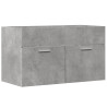 Armario para lavabo contrachapada gris hormigón 80x38.5x46 cm 2