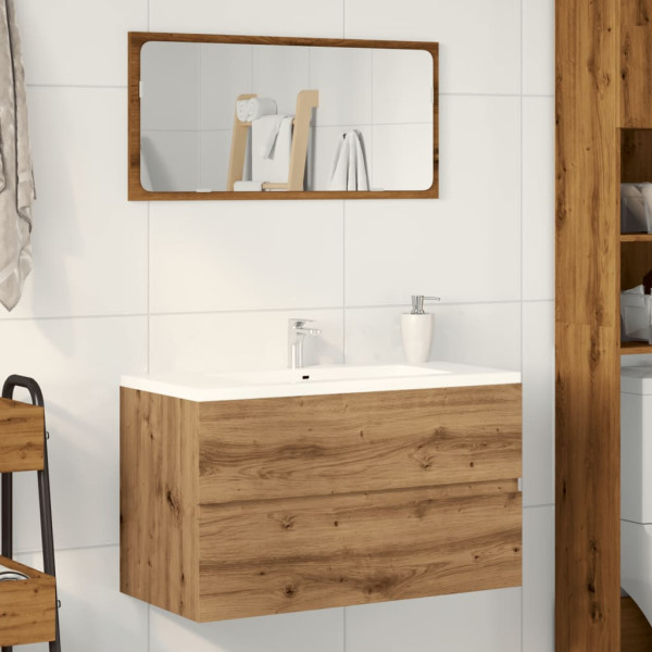 Mueble de lavabo madera ingeniería roble artisian 90x38.5x45 cm M 3