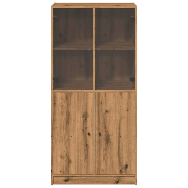 Aparador alto con puertas madera roble artisian 68x37x142 cm M 4