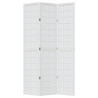 Biombo separador de 3 paneles madera maciza Paulownia blanco 4