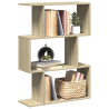 Librería divisora 3 niveles madera roble Sonoma 70x24x97 cm 1