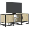 Mueble TV metal y madera ingeniería roble Sonoma 100x35x41 cm 1
