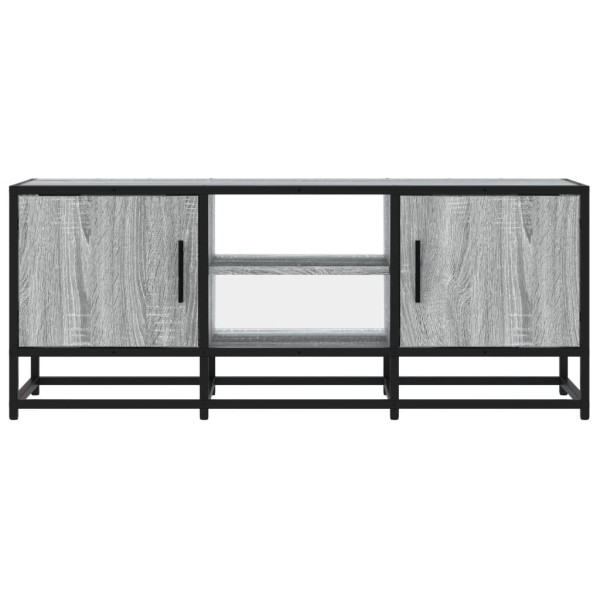 Mueble TV metal y madera ingeniería gris Sonoma 100x35x41 cm M 4