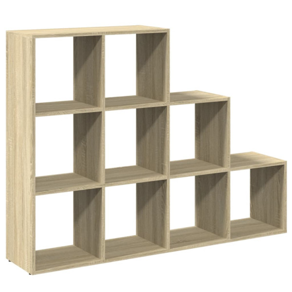 Librería divisora 3 niveles madera Sonoma 137.5x29x103.5 cm M 2