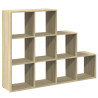 Librería divisora 3 niveles madera Sonoma 137.5x29x103.5 cm 2