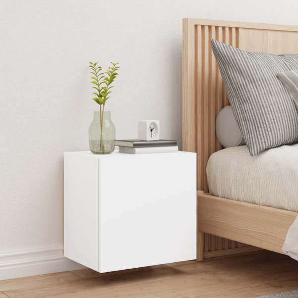 Mueble de TV de pared madera ingeniería blanco 40.5x30x40 cm M 3