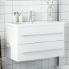 Mueble de baño con lavabo integrado blanco 1