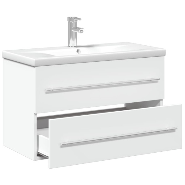 Mueble de baño con lavabo integrado blanco M 5