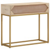 Mesa consola madera maciza de mango y hierro 90x30x76 cm 5