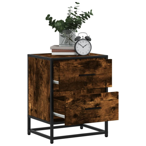 Mesa de cabeceira 40x31x50 cm deriv. madeira carvalho fumado M 4