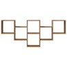 Estante de pared madera ingeniería roble artesanal 159x18x66 cm 4