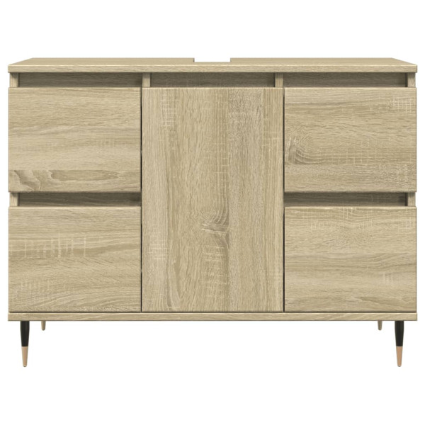 Mueble de baño madera de ingeniería roble Sonoma 80x33x60 cm M 3