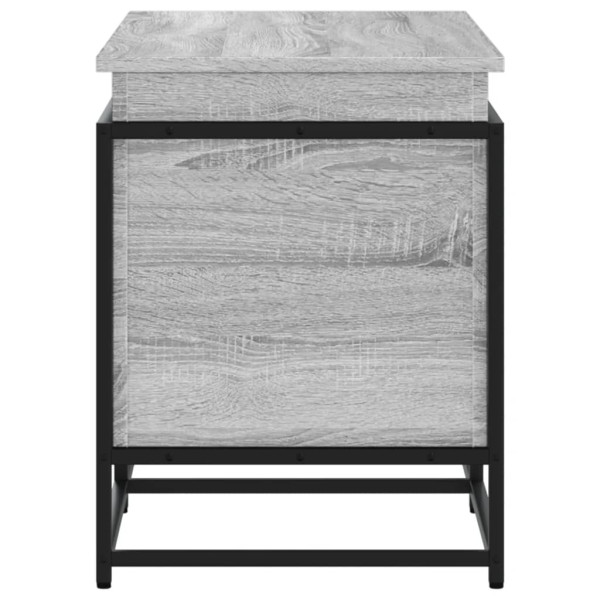 Caja de almacenaje con tapa madera gris Sonoma 100x40x51.5 cm M 5