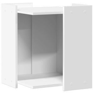 Mueble arenero para gatos madera ingeniería blanco 42x42x51 cm H