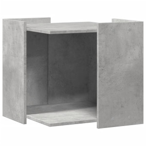 Mueble arenero de gatos madera gris hormigón 53x53x51 cm H