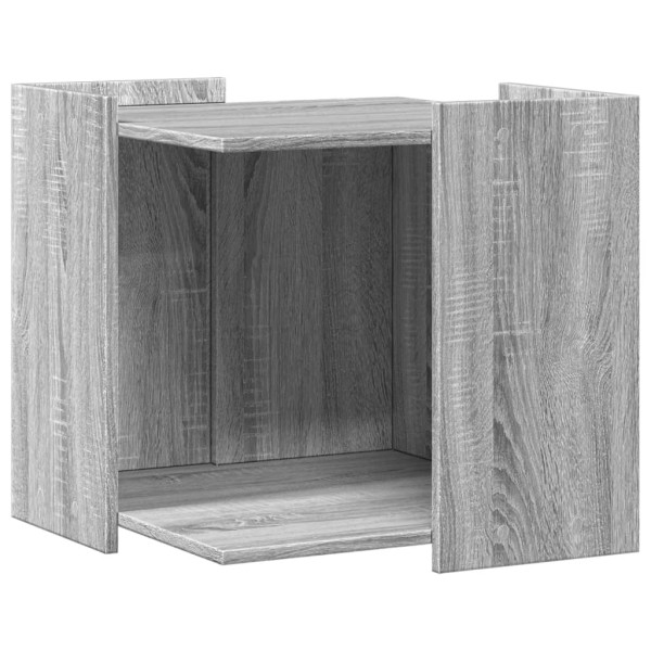 Mueble arenero para gatos madera gris Sonoma 53x53x51 cm M 2