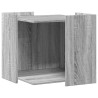 Mueble arenero para gatos madera gris Sonoma 53x53x51 cm 2