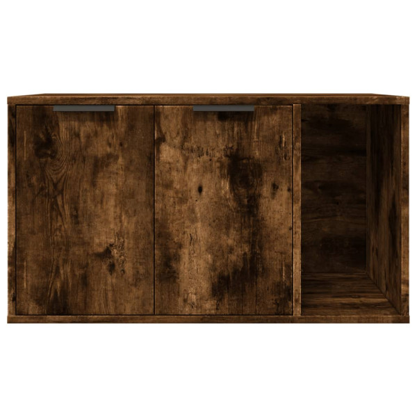 Mueble arenero para gatos madera roble ahumado 80x50x45 cm M 5