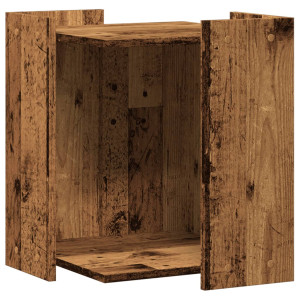 Mueble arenero de gatos madera ingeniería envejecida 42x42x51cm H