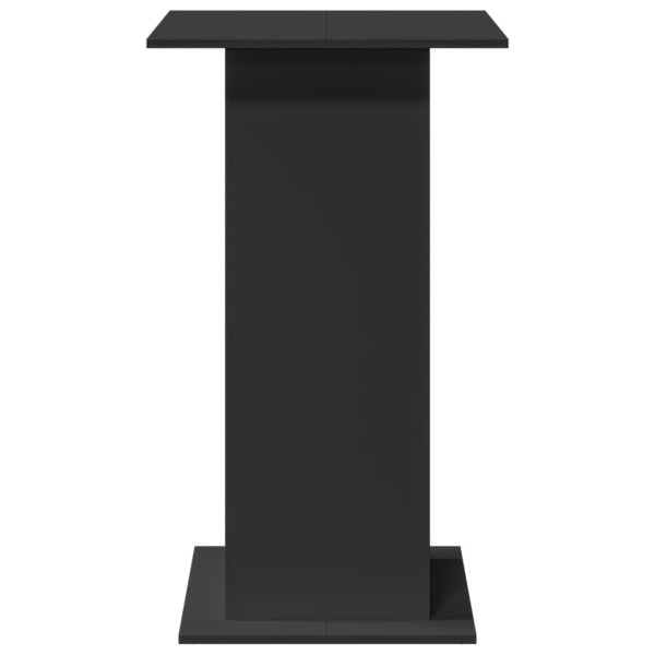 Mesa bar con almacenaje madera ingeniería negra 60x60x102 cm M 5