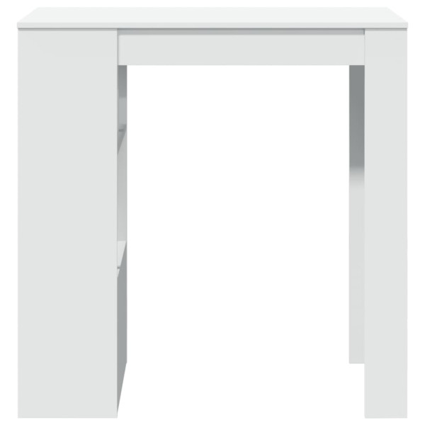 Mesa de bar com prateleiras derivados de madeira branco M 4