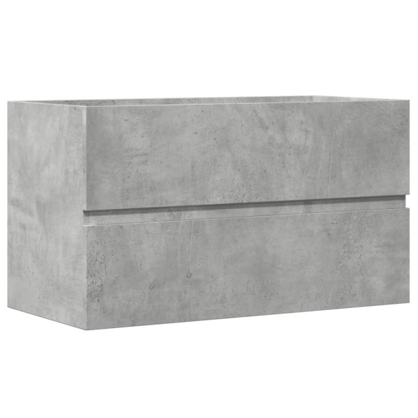 Armario para lavabo contrachapada gris hormigón 90x38.5x45 cm M 2