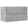 Armario para lavabo contrachapada gris hormigón 90x38.5x45 cm 2