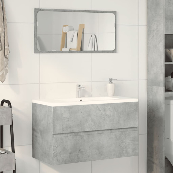 Armario para lavabo contrachapada gris hormigón 90x38.5x45 cm M 3
