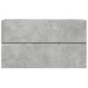 Armario para lavabo contrachapada gris hormigón 90x38.5x45 cm 4