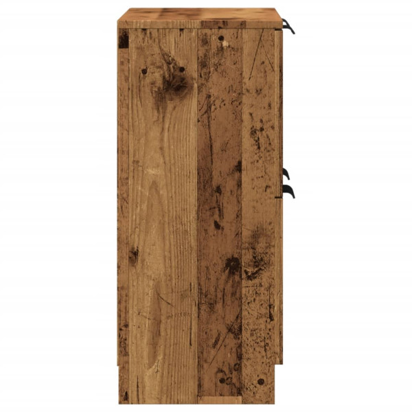 Aparador de madera de ingeniería envejecida 60x30x70 cm M 5