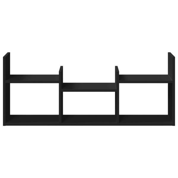 Armario de pared madera de ingeniería negro 100x18x40 cm M 4