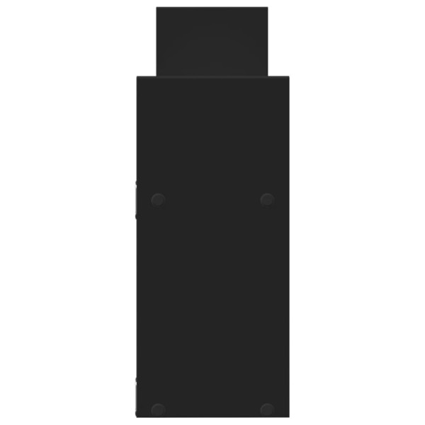 Armario de pared madera de ingeniería negro 100x18x40 cm M 5