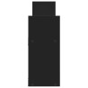 Armário de parede 100x18x40 cm derivados de madeira preto 5