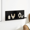 Armario de pared madera de ingeniería negro 70x16.5x30 cm 3