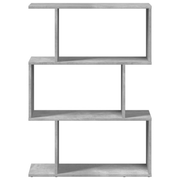Librería divisora 3 niveles madera gris hormigón 70x24x97 cm M 5