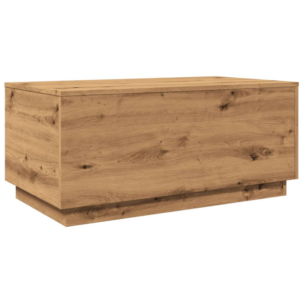 Mesa de centro com luzes LED 90x50x40 cm carvalho artisiano M 3