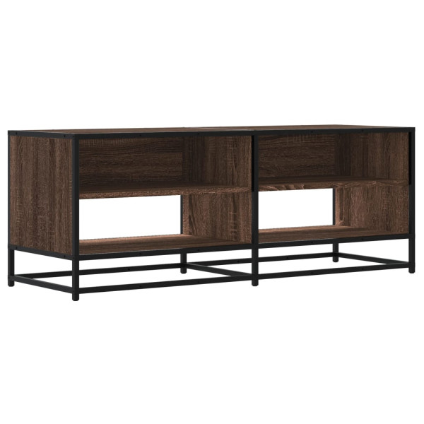 Mueble TV metal y madera ingeniería marrón roble 120.5x40x46 cm M 2
