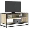 Mueble TV metal y madera ingeniería roble Sonoma 91x40x46 cm 1