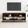 Mueble TV metal y madera ingeniería roble humo 120.5x40x46 cm 3