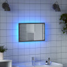 Espejo de baño LED madera ingeniería gris Sonoma 60x8.5x38 cm 1
