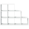 Librería divisora 3 niveles madera blanca 137.5x29x103.5 cm 5